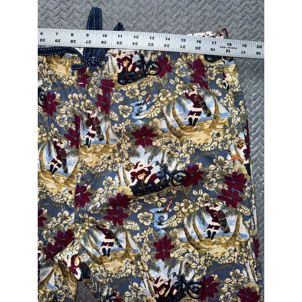 Tommy Bahama Men's Santa Clauses Bike Paradise Lounge Pajama Pants All Over XL